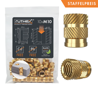 ruthex M10x12,7 Gewindeeinsätze (10 Stück)